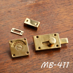 アンティーク調金具　真鍮トイレ表示付きラッチ錠　MB-411