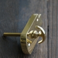 アンティーク金具　真鍮トイレ表示錠　MB-414　室金物